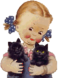 Pictureof a cat and girl